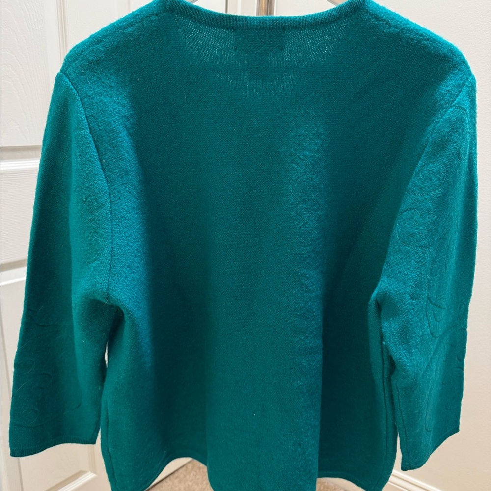 Pendleton Vintage Turquoise Wool Sweater - image 4